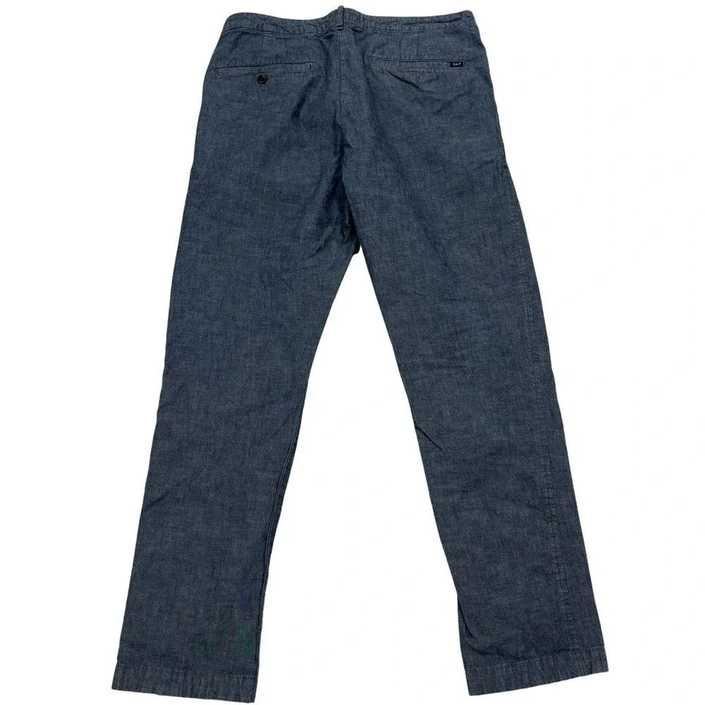 Abercrombie & Fitch Slim Straight‎ Denim Wash Trouser Pants Men's 33x32 Workwear